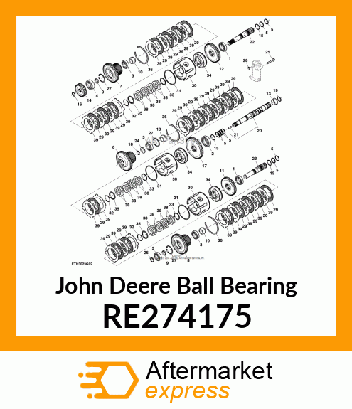 BALL BEARING, BALL BEARING RE274175