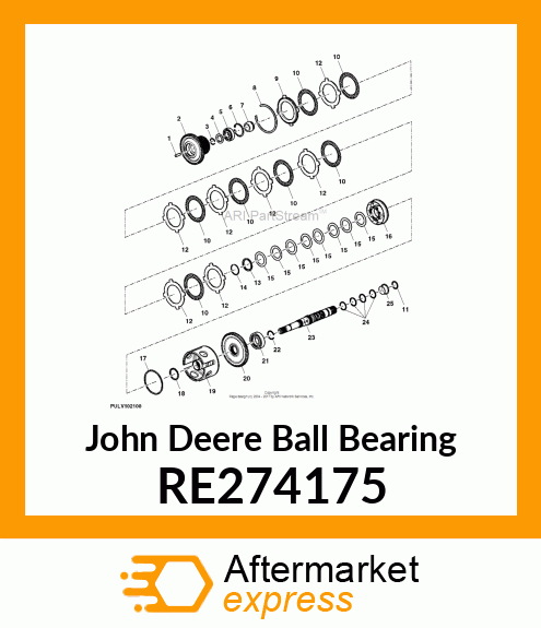 BALL BEARING, BALL BEARING RE274175