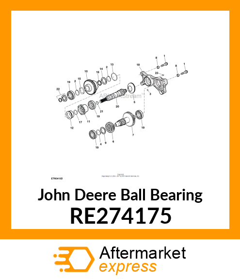 BALL BEARING, BALL BEARING RE274175