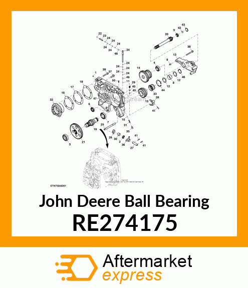 BALL BEARING, BALL BEARING RE274175