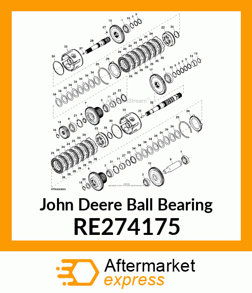 BALL BEARING, BALL BEARING RE274175