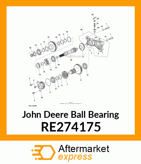 BALL BEARING, BALL BEARING RE274175