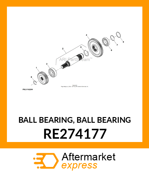 BALL BEARING, BALL BEARING RE274177