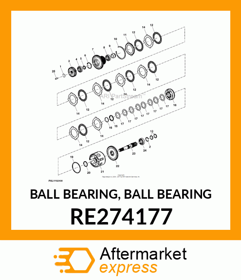 BALL BEARING, BALL BEARING RE274177