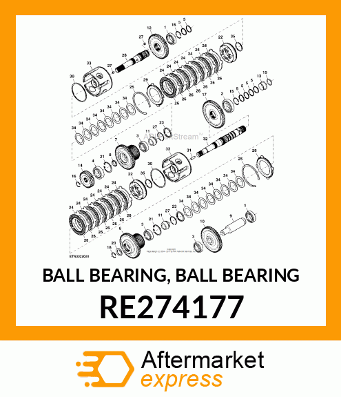 BALL BEARING, BALL BEARING RE274177