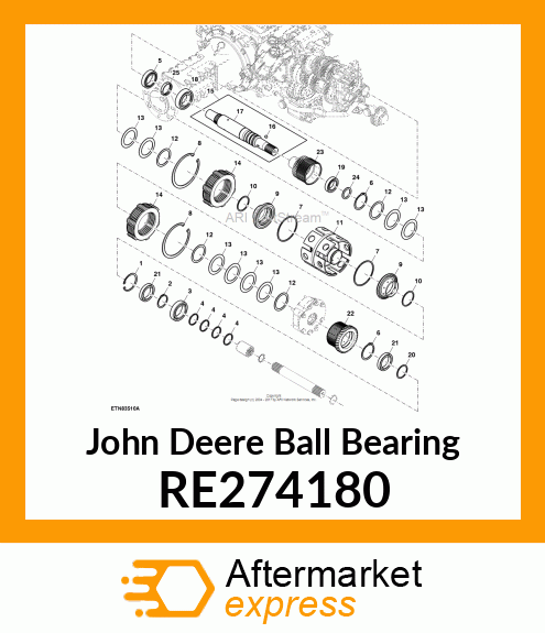 BALL BEARING, BALL BEARING RE274180