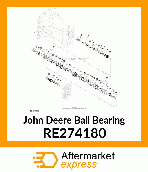 BALL BEARING, BALL BEARING RE274180