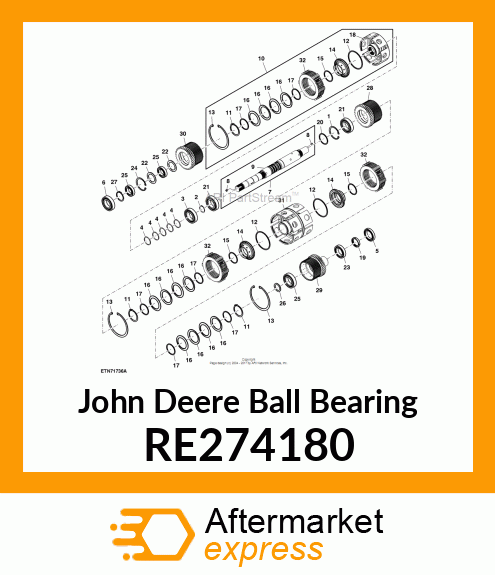 BALL BEARING, BALL BEARING RE274180