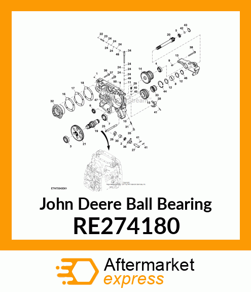 BALL BEARING, BALL BEARING RE274180