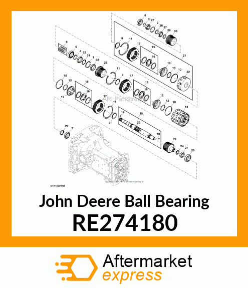 BALL BEARING, BALL BEARING RE274180