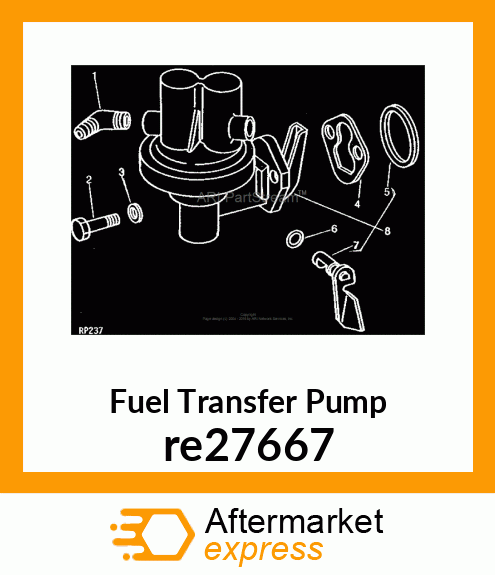 PUMP FUEL TRANSFER,HOR.OUTLET re27667