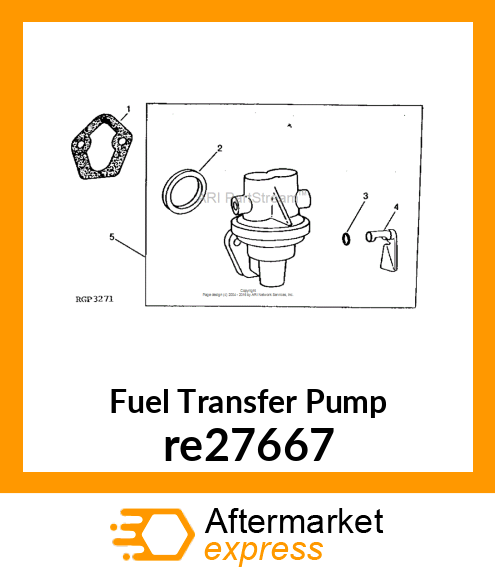 PUMP FUEL TRANSFER,HOR.OUTLET re27667