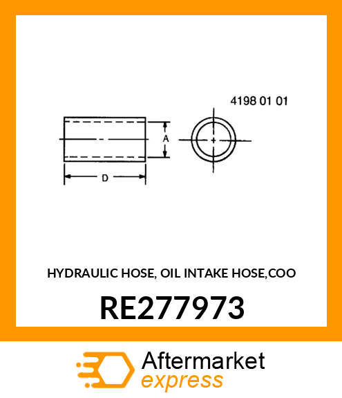 HYDRAULIC HOSE, OIL INTAKE HOSE,COO RE277973