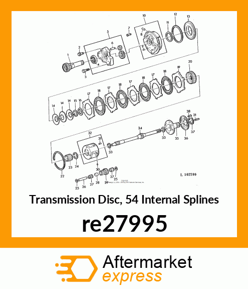 CLUTCH DISK WITH FACINGS re27995