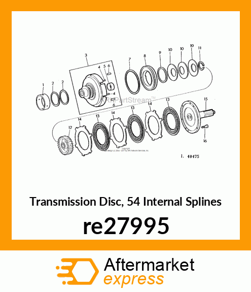 CLUTCH DISK WITH FACINGS re27995