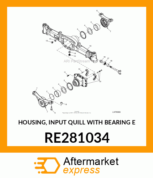 HOUSING, INPUT QUILL WITH BEARING E RE281034