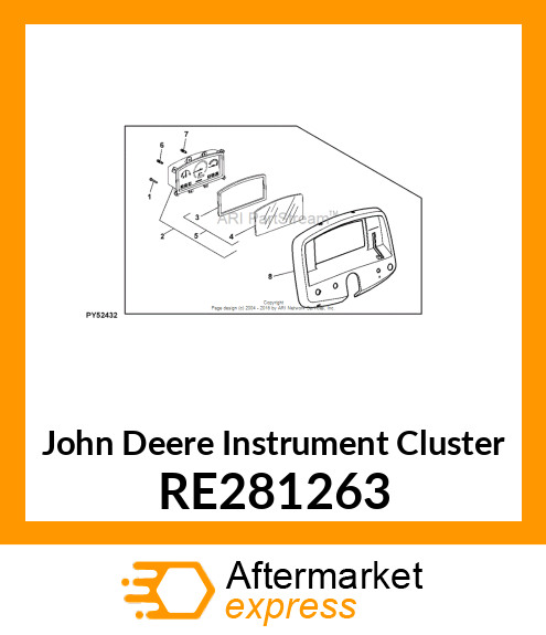 INSTRUMENT CLUSTER, FOR PTO SPEED A RE281263