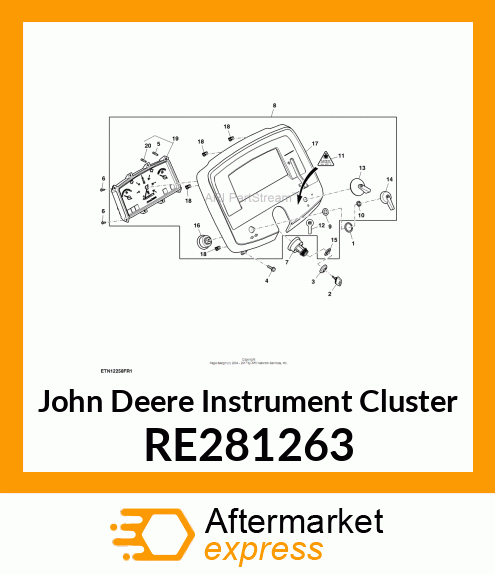 INSTRUMENT CLUSTER, FOR PTO SPEED A RE281263