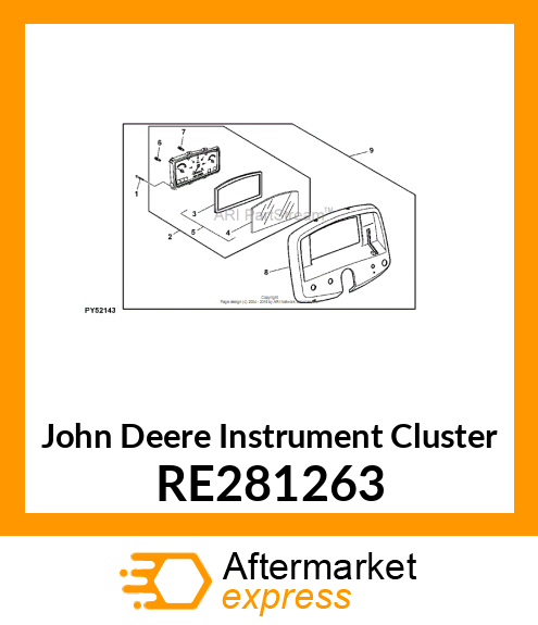 INSTRUMENT CLUSTER, FOR PTO SPEED A RE281263