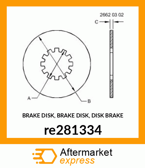 BRAKE DISK, BRAKE DISK, DISK BRAKE re281334