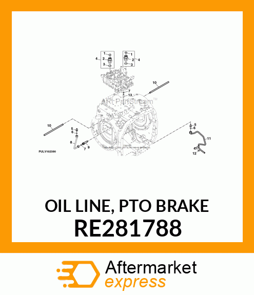 OIL LINE, PTO BRAKE RE281788