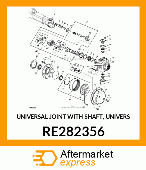 UNIVERSAL JOINT WITH SHAFT, UNIVERS RE282356