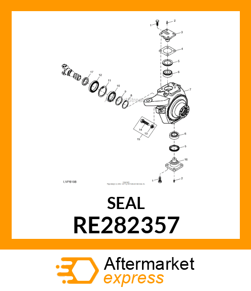 SEAL, MFWD AXLE SUN PINION SHAFT TO RE282357