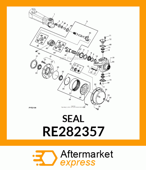 SEAL, MFWD AXLE SUN PINION SHAFT TO RE282357