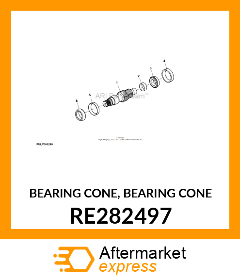 BEARING CONE, BEARING CONE RE282497