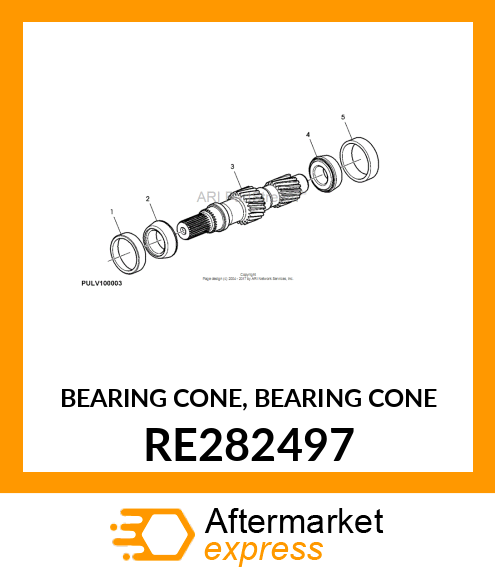 BEARING CONE, BEARING CONE RE282497