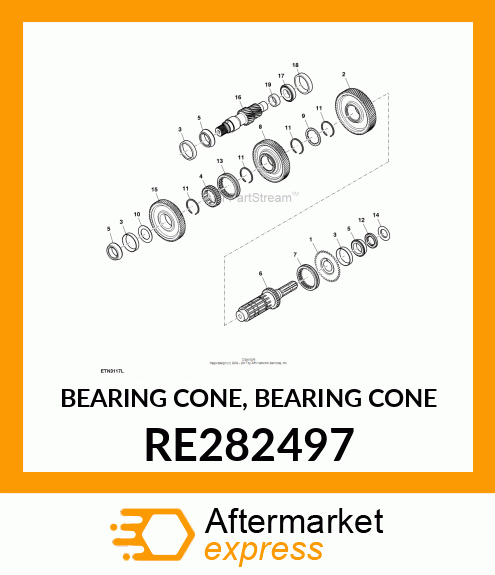 BEARING CONE, BEARING CONE RE282497