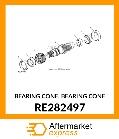 BEARING CONE, BEARING CONE RE282497