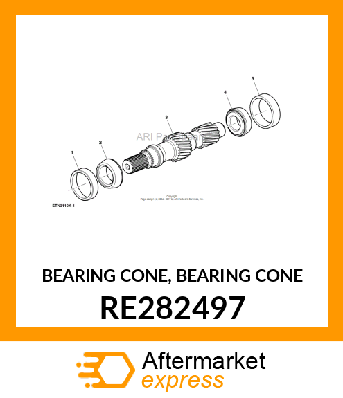 BEARING CONE, BEARING CONE RE282497