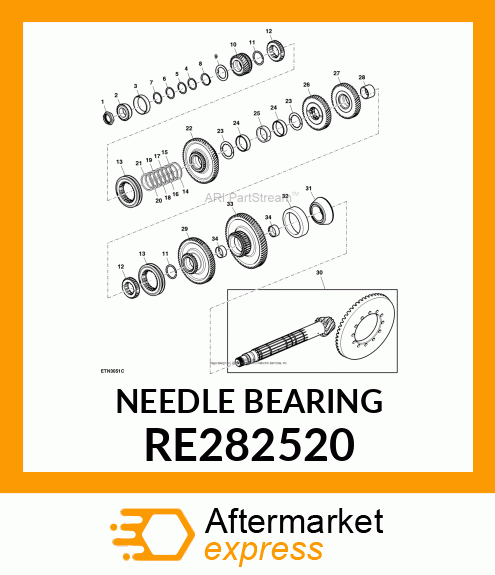 NEEDLE BEARING RE282520