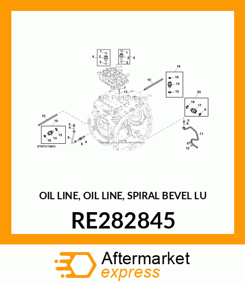 OIL LINE, OIL LINE, SPIRAL BEVEL LU RE282845