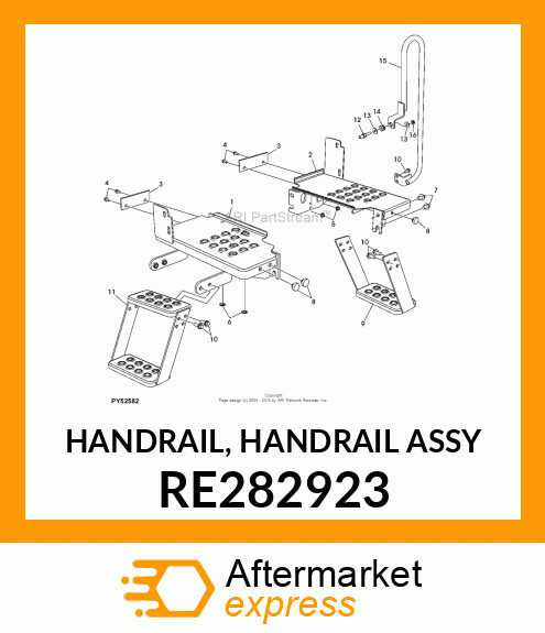 HANDRAIL, HANDRAIL ASSY RE282923