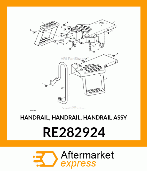 HANDRAIL, HANDRAIL, HANDRAIL ASSY RE282924