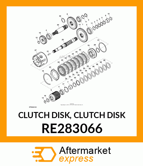 CLUTCH DISK, CLUTCH DISK RE283066