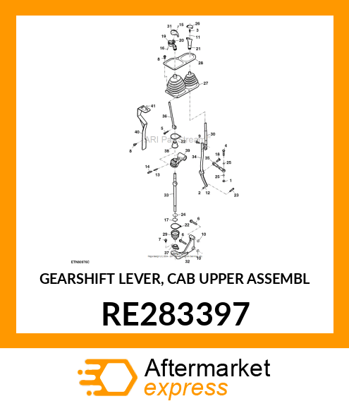 GEARSHIFT LEVER, CAB UPPER ASSEMBL RE283397