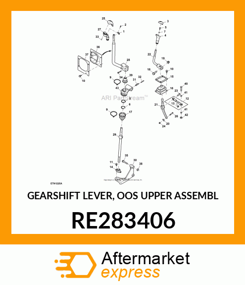 GEARSHIFT LEVER, OOS UPPER ASSEMBL RE283406