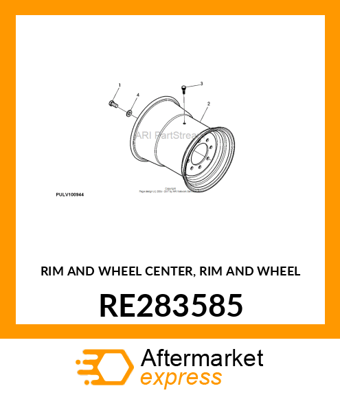 RIM AND WHEEL CENTER, RIM AND WHEEL RE283585