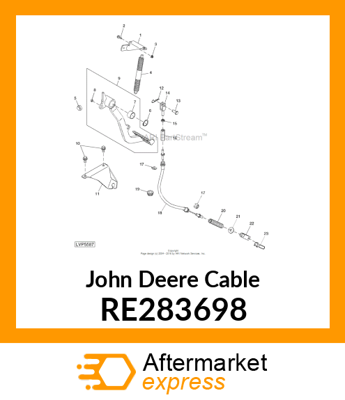 CABLE, CS/TSS TRACTION CLUTCH RE283698