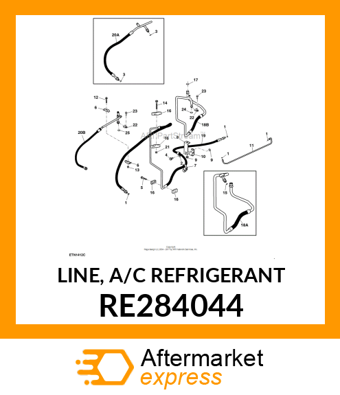 LINE, A/C REFRIGERANT RE284044