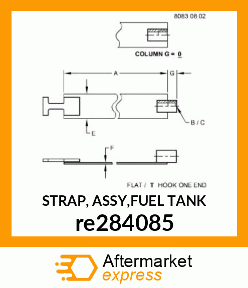 STRAP, ASSY,FUEL TANK re284085