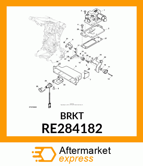 BRACKET, EH DRAFT SENSOR RE284182