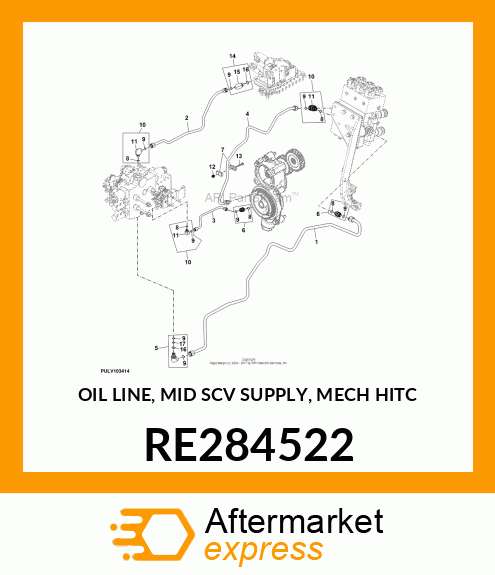 OIL LINE, MID SCV SUPPLY, MECH HITC RE284522