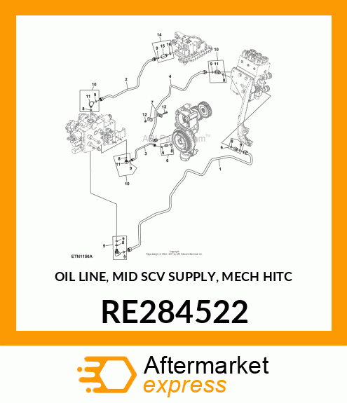 OIL LINE, MID SCV SUPPLY, MECH HITC RE284522