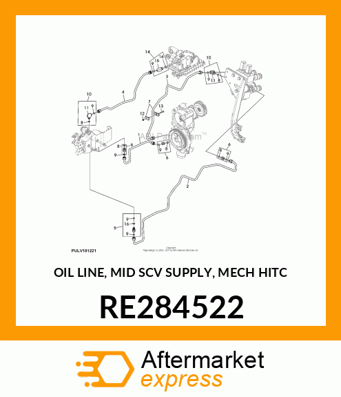 OIL LINE, MID SCV SUPPLY, MECH HITC RE284522