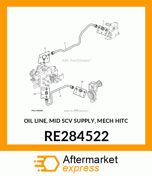 OIL LINE, MID SCV SUPPLY, MECH HITC RE284522