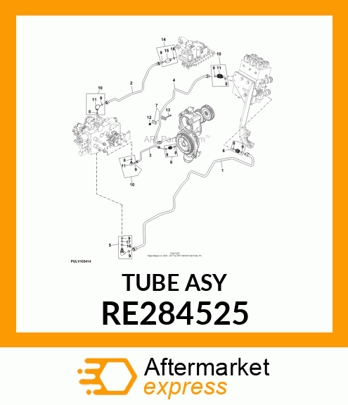 OIL LINE, REAR SCV SUPPLY, TRIPLE M RE284525